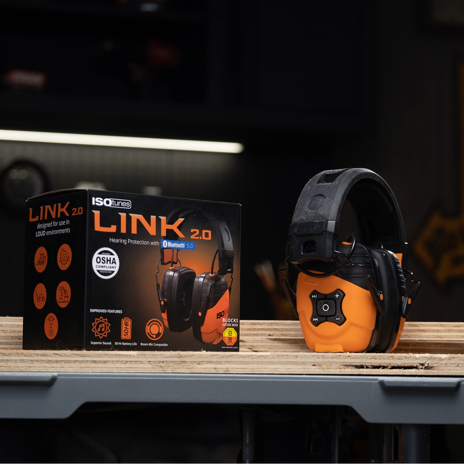 ISOtunes LINK 2.0 Bluetooth Earmuffs Orange/Black