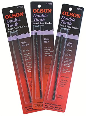 Olson Double Tooth Scroll Saw Blades