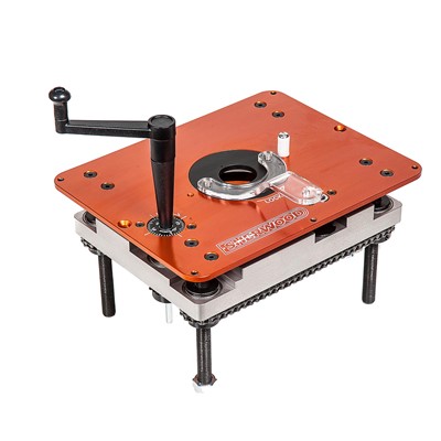 Sherwood Router Table Lift & Mounting Plate - Plunge Base Routers