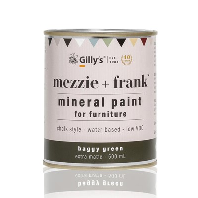 Mezzie + Frank Chalk Style Mineral Paint for Furniture - Baggy Green