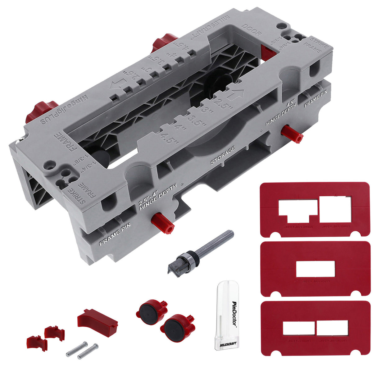 Milescraft HingeJigPLUS with PinDoctor & Router Bit for Door Hardware Installation