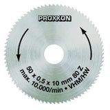 PROXXON Solid Carbide Circular Saw Blade 50mm Diameter Suits KS-230 Benchtop Mini Table Saw