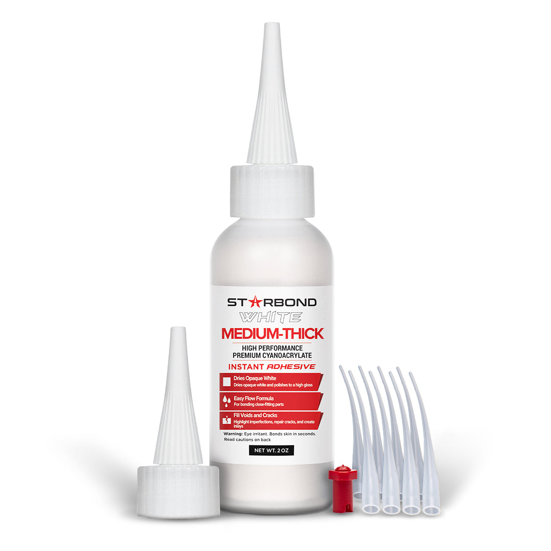 Starbond White Medium-Thick CA Super Glue 2oz