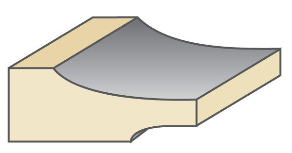 Torquata Back-Cutter Cove Horizontal Panel Raising Router Bit 1/2in Shank