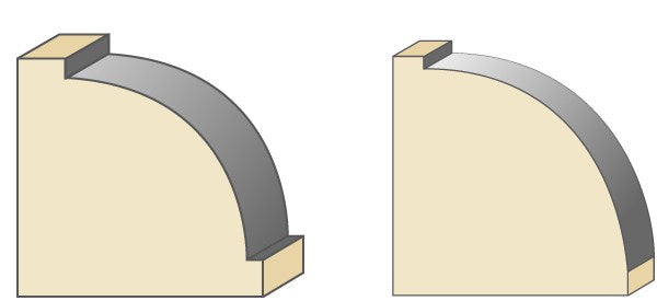 Torquata Round Over Moulding Router Bits 1/4in Shank