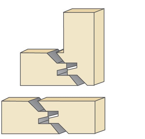 Torquata Lock Mitre Jointing Router Bits 1/2in Shank