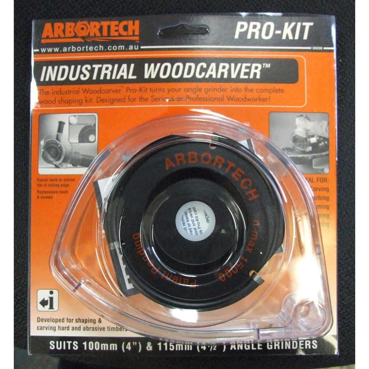 Arbortech Industrial Woodcarver Blade Set Carbide Power Carving Attachment