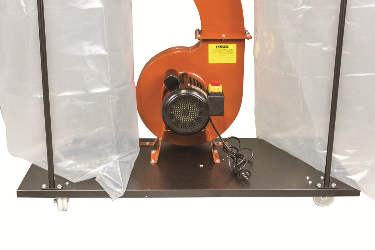 Sherwood 3HP Dust Extractor Single-Stage Dust Collection 1900CFM with Twin Needle Felt Filter Bags