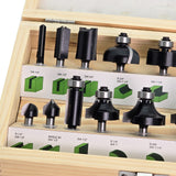 Torquata 15-Piece Mixed Router Bit Set 1/4in Shank in Storage Box