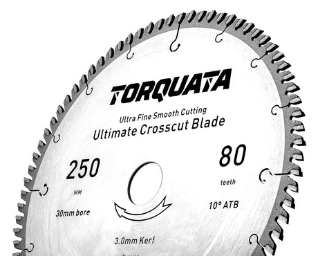 Torquata Fine Cut Off Circular Saw Blade 250mm Diameter 30mm Bore