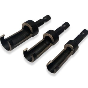 Milescraft 3-Piece PlugCutter Set Tapered 1/4in, 3/8in & 1/2in Plugs