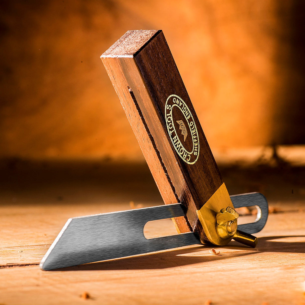 Crown Sliding Bevel 100mm Blade 75mm Rosewood & Brass Handle