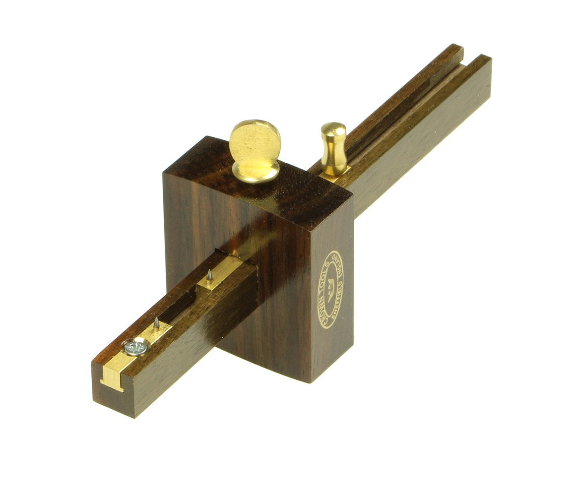 Crown Mini Mortice Gauge 110mm Marking Capacity Rosewood & Brass