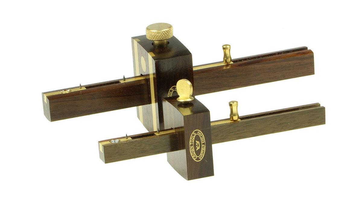 Crown Mini Mortice Gauge 110mm Marking Capacity Rosewood & Brass