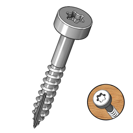 Milescraft Pocket Hole Screws - 8G 25mm Coarse Thread