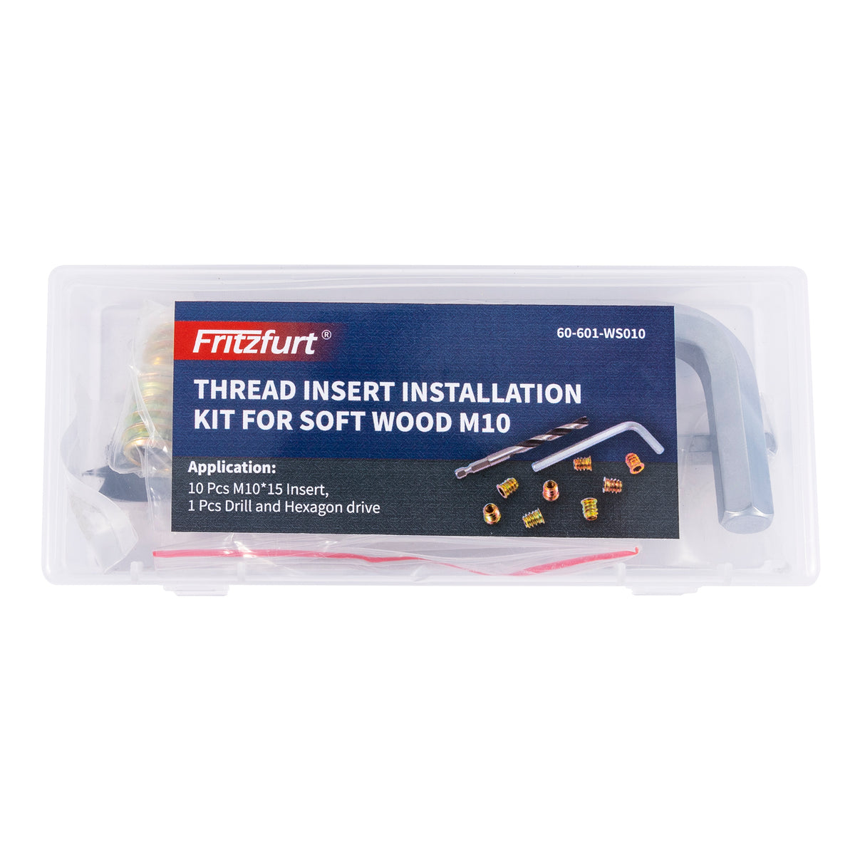 Fritzfurt Threaded Insert Nut Installation Kit M10 Pack of 10