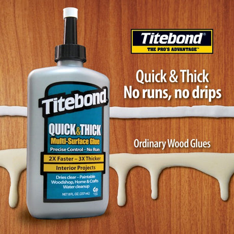 Titebond Quick & Thick Multi-Surface Quick Drying Glue 237mL