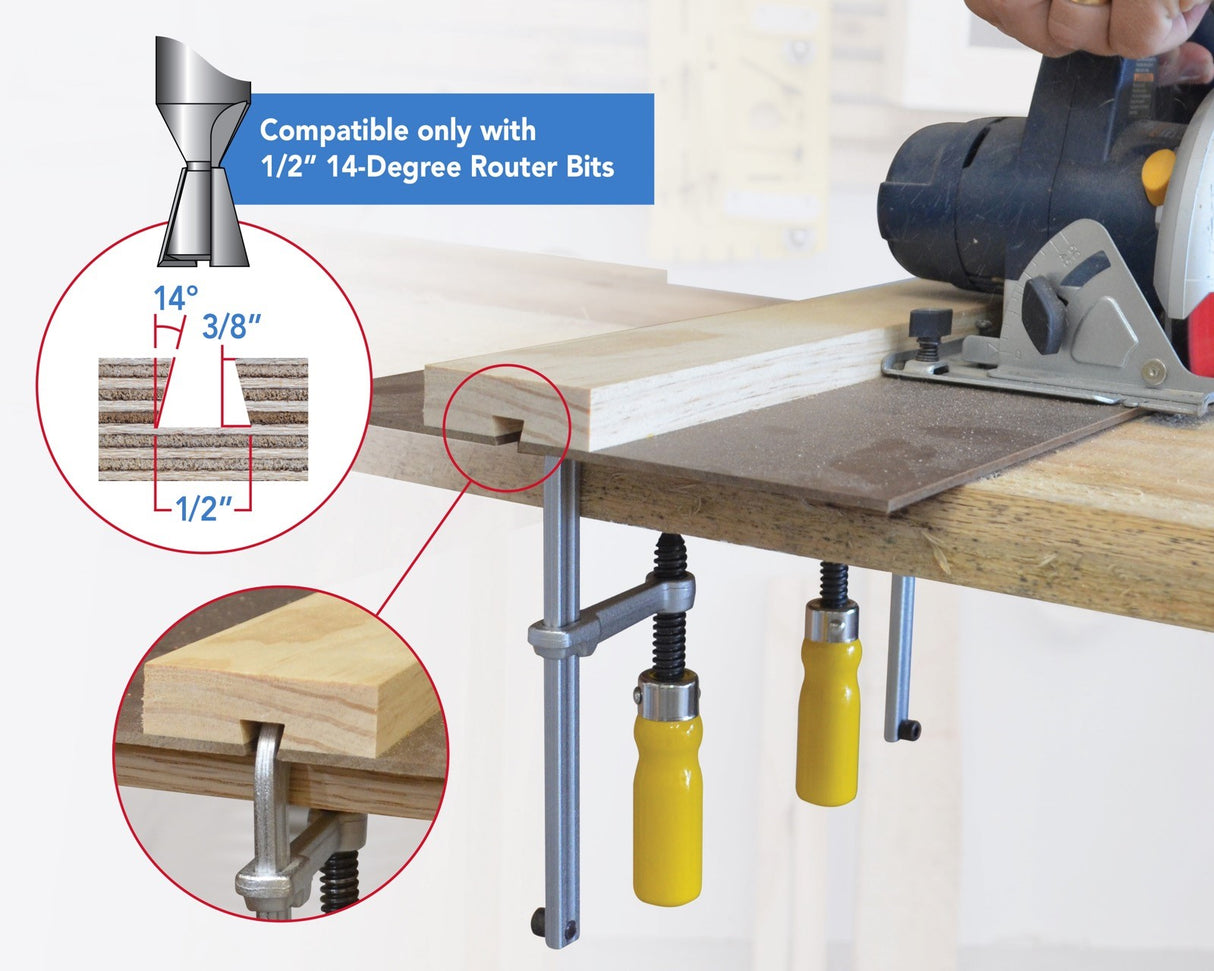 MicroJig MatchFit Dovetail Track Clamps Set of Two