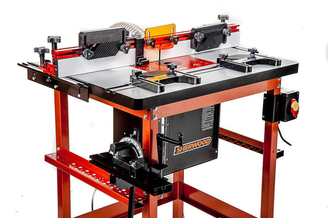 Sherwood Industrial Router Table Cast-Iron with Plunge Router Lift