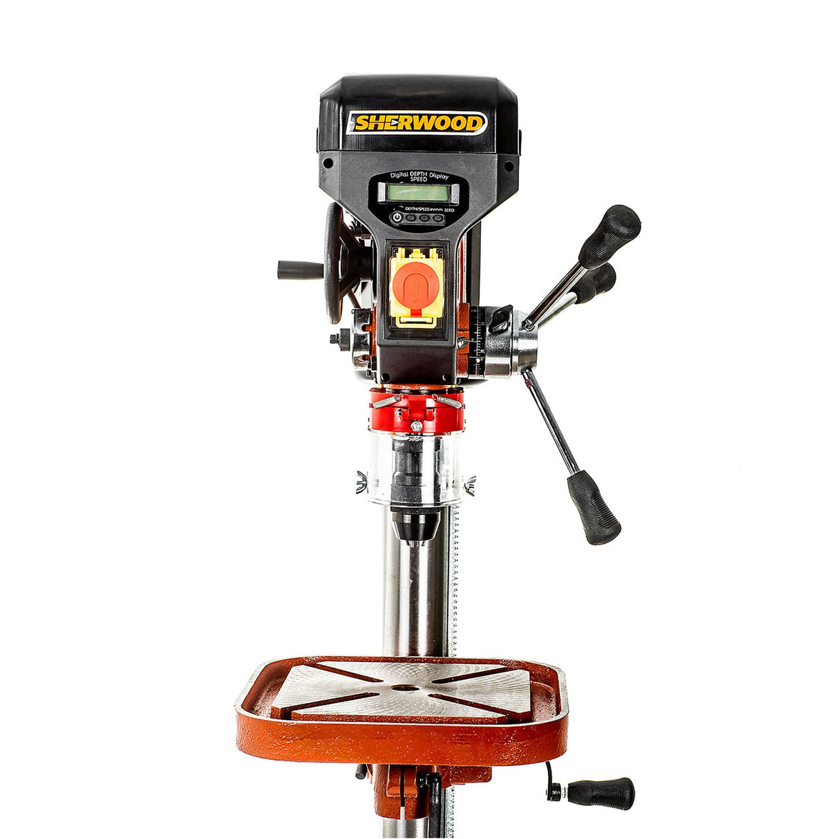 Sherwood Variable Speed Pedestal Drill Press 750W Floor Standing Keyless Chuck