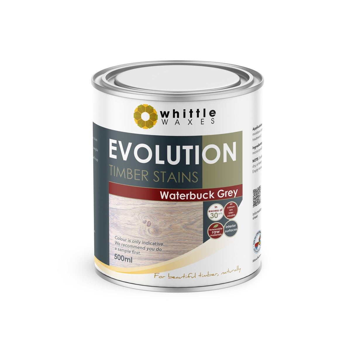 Whittle Waxes Evolution Colour Stain Waterbuck Grey