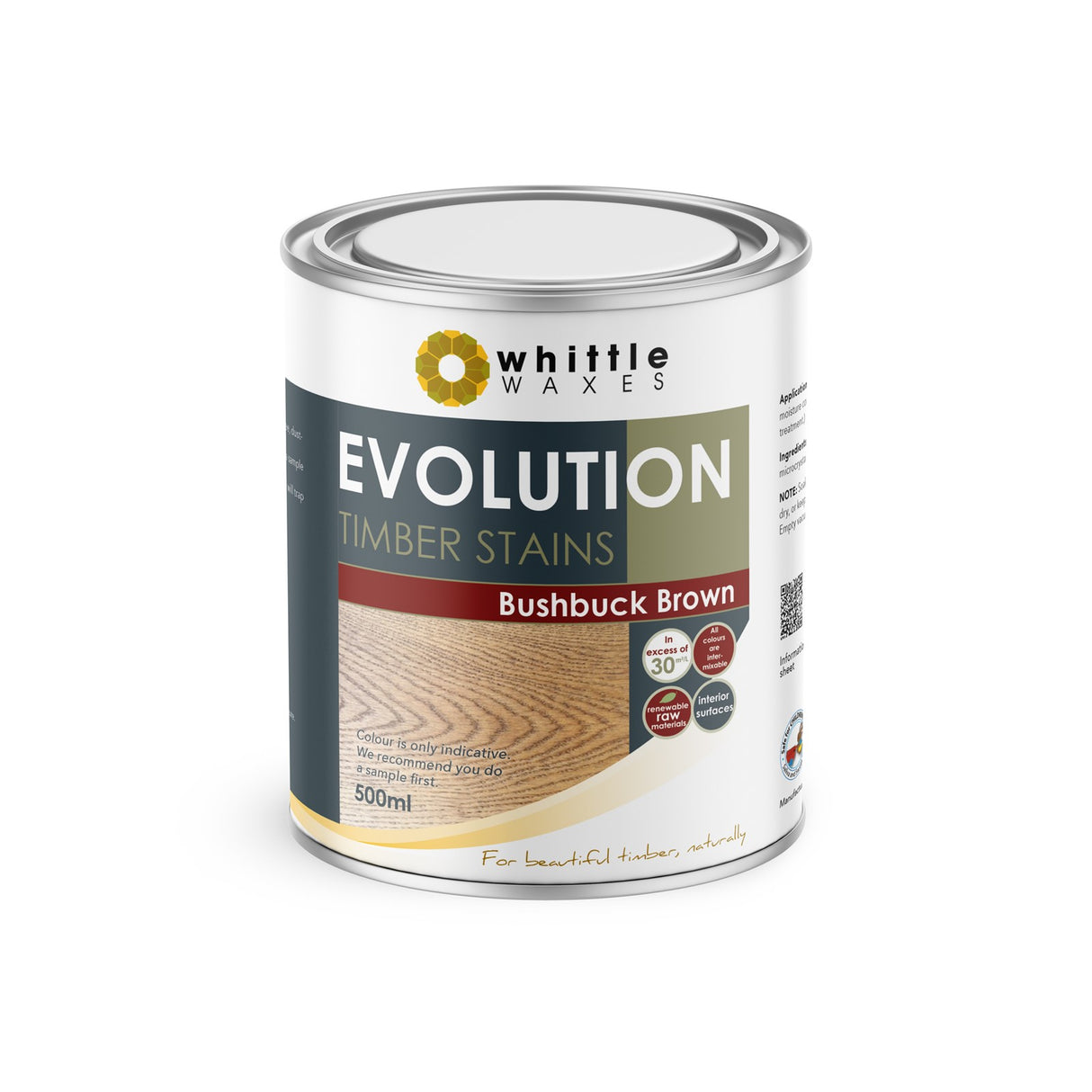 Whittle Waxes Evolution Colour Stain Bushbuck Brown