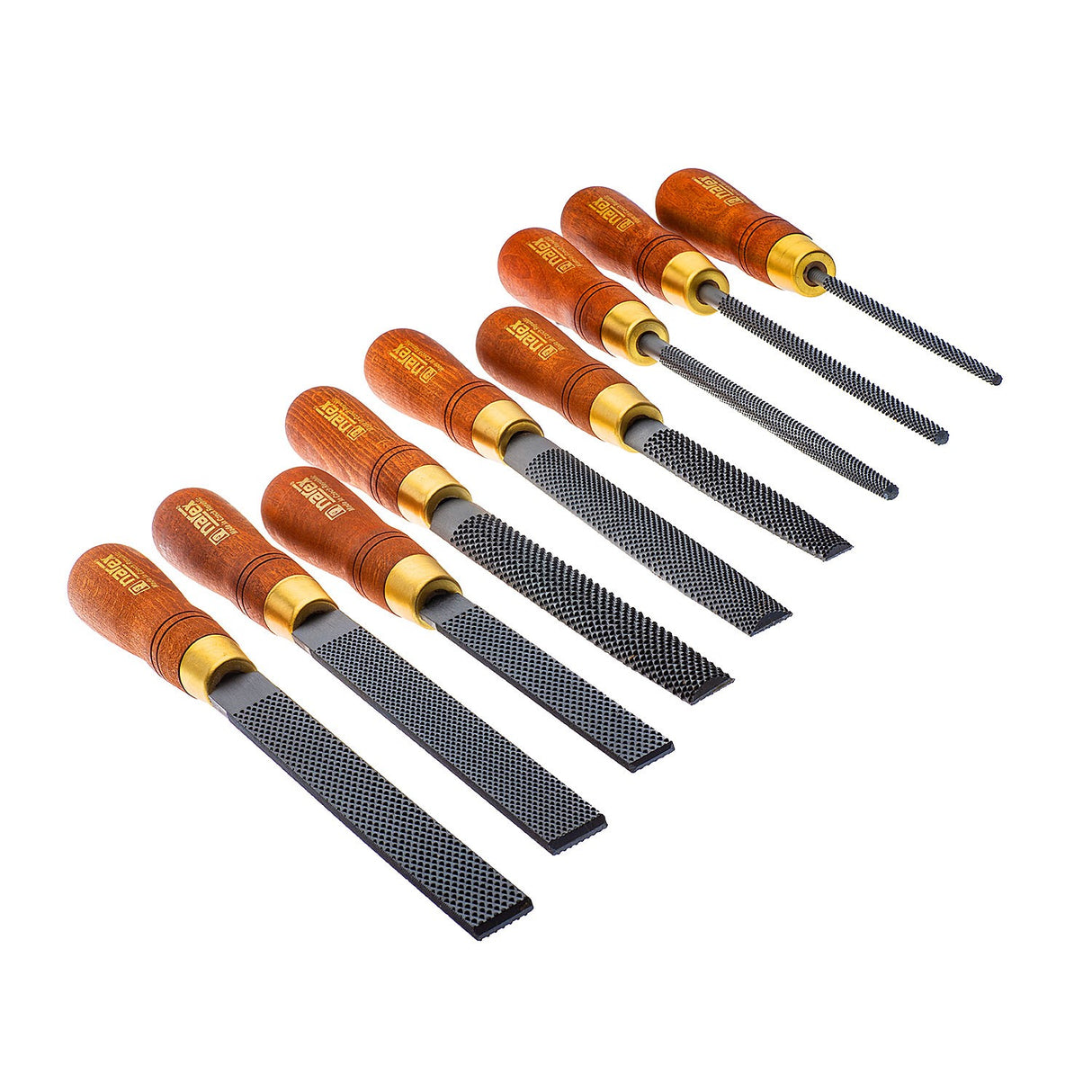 Narex Set of 9 Wood Rasps with Wood Handles