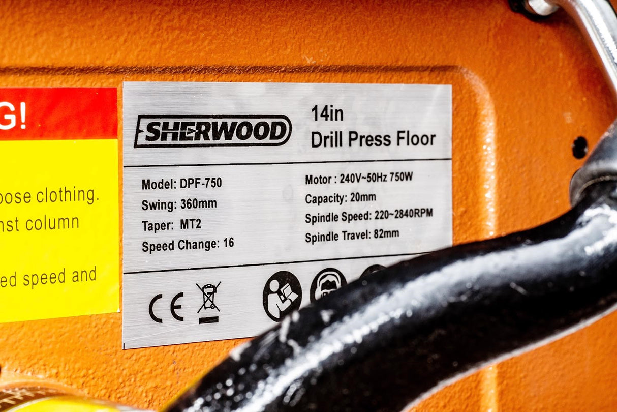 Sherwood Pedestal Drill Press 750W Floor Standing