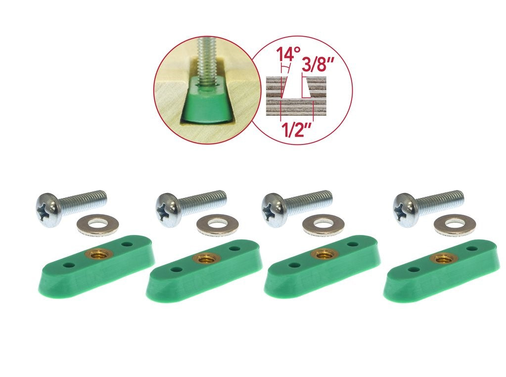 MicroJig MatchFit Dovetail Sliders Female Hardware Set