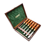 Narex Set of 6 Premium Bevel Edge Cabinet Chisels in Wooden Case