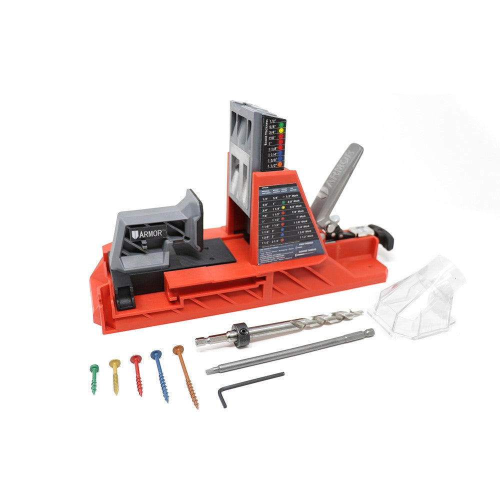 Armor Tool Auto-Jig System Self-Adjusting Pocket Hole Joinery Jig