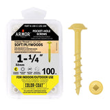 Armor Tool Pocket Hole Screws 32mm Coarse Thread 100pk