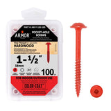 Armor Tool Pocket Hole Screws 38mm Fine Thread 100pk