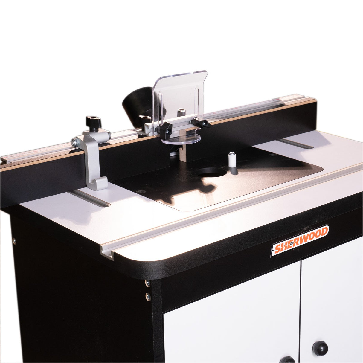 Sherwood Benchtop Cabinet Router Table with Aluminium Mounting Plate & Fence