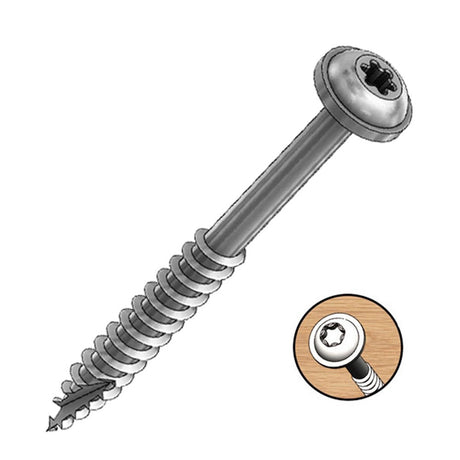 Milescraft Pocket Hole Screw Coarse 14Gx64mm Pk 35