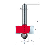 Freud Rebate Router Bit 9.5mm Depth x 13.2mm Height 1/4in Shank