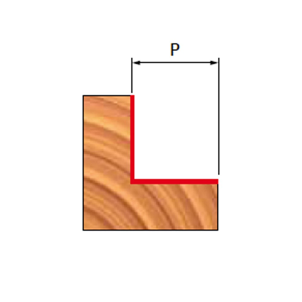 Freud Rebate Router Bit 9.5mm Depth x 13.2mm Height 1/4in Shank