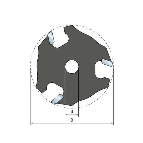 Freud Three-Wing Slot Cutter Router Bit Blades Only