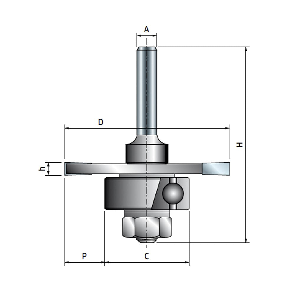 Freud Slot Cutter Set for Lamello Biscuits 1/4in Shank