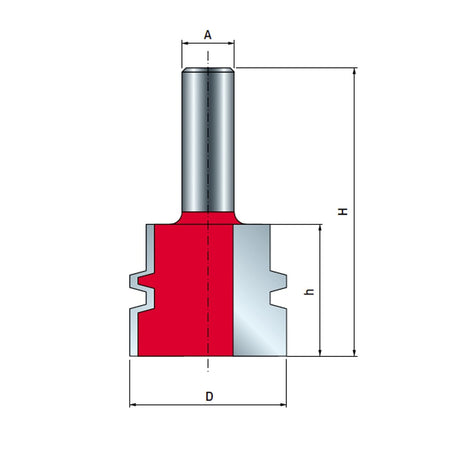 Freud Glue Joint Profile Router Bit 32mm Cutting Height 1/2in Shank