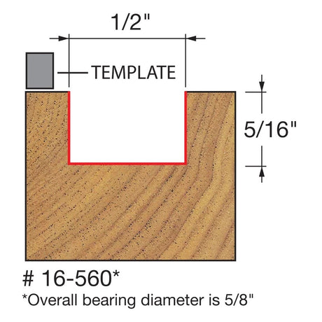 Freud Pattern Following Mortice Router Bit 1/4 Shank