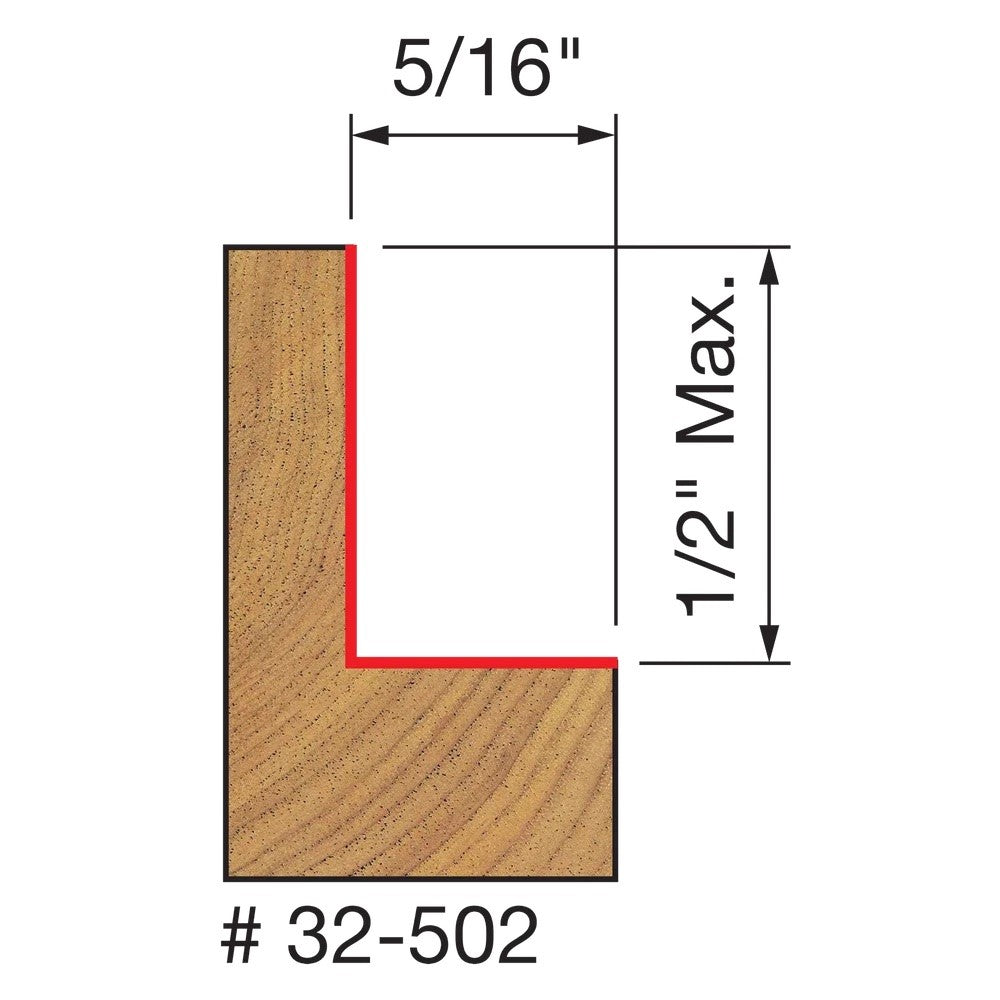 Freud Rebate Edge Moulding Router Bit Set 1/4in Shank