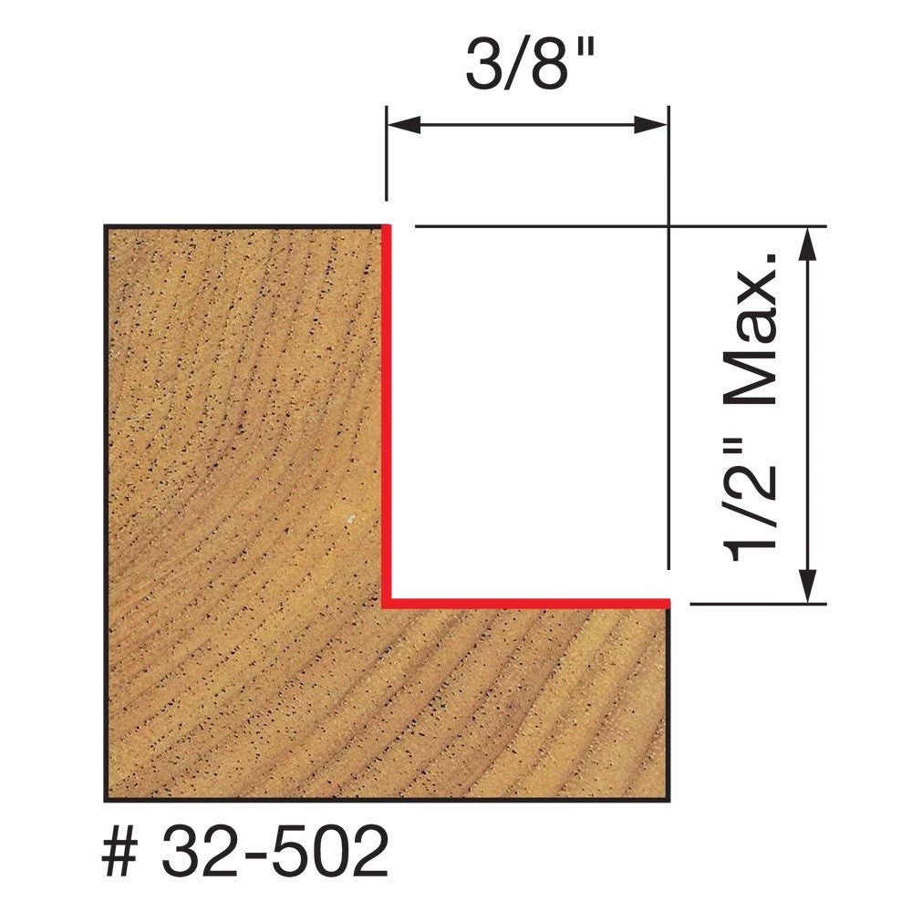 Freud Rebate Edge Moulding Router Bit Set 1/4in Shank