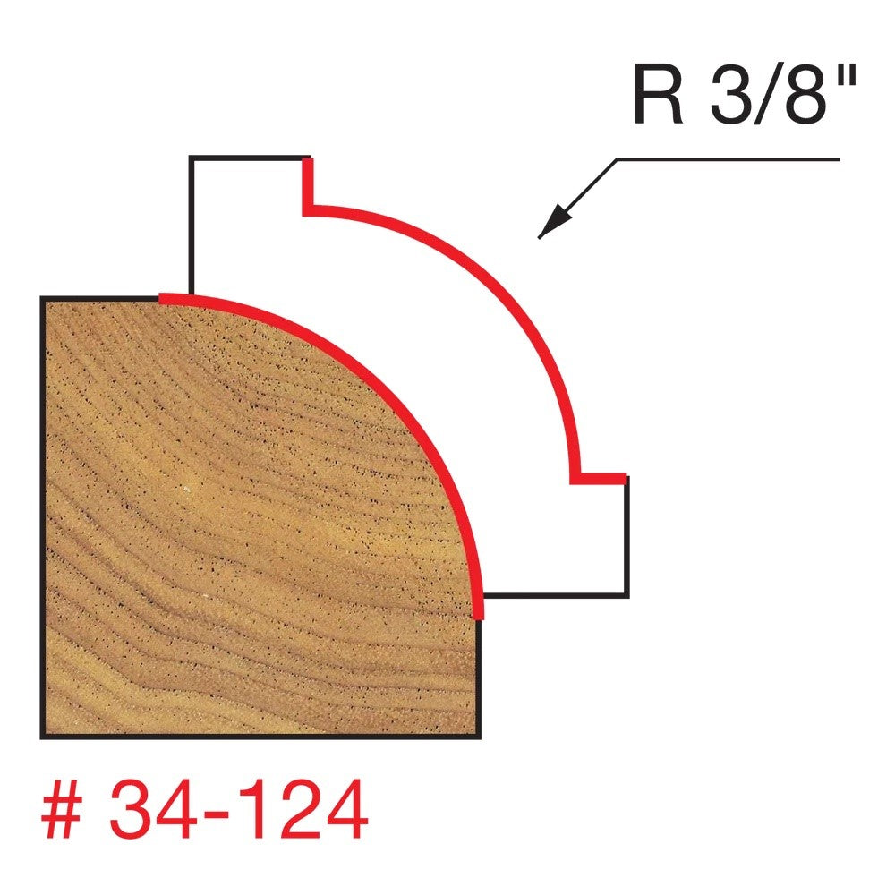 Freud Quadra-Cut Round Over Router Bits 1/2in Shank