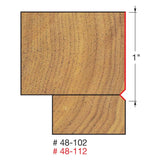 Freud V-Groove Flush Trim Router Bit 1/4in Shank