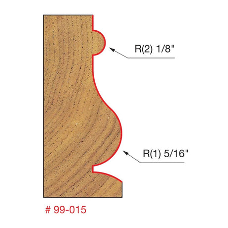 Freud Face Moulding Profile #5 Router Bit 1/2in Shank