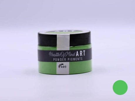 Health of Mind Art Pearlescent Pigment Mica Powder for Epoxy Resin - Lime Green 50g