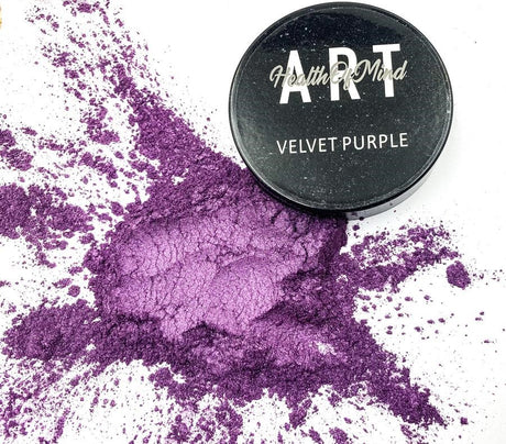 Health of Mind Art Pearlescent Pigment Mica Powder for Epoxy Resin - Velvet Purple 50g