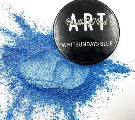 Health of Mind Art Pearlescent Pigment Mica Powder for Epoxy Resin - Whitsundays Blue 50g