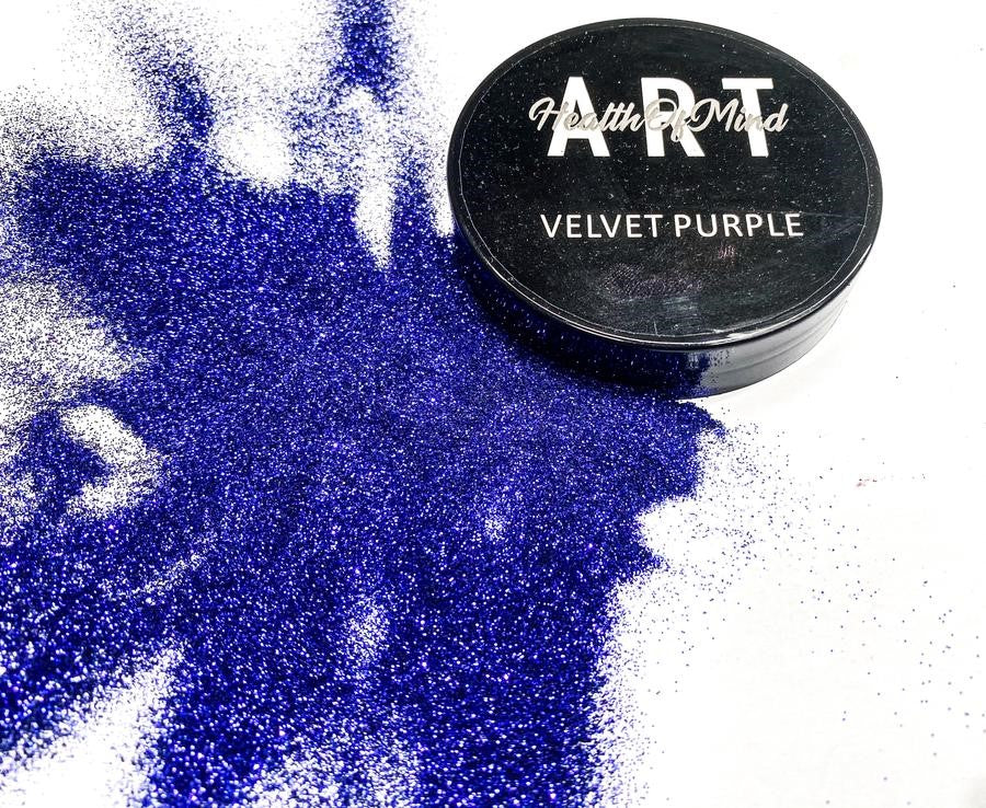 Health of Mind Art Metallic Glitter Powder for Epoxy Resin - Velvet Purple 50g